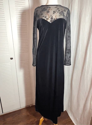 Kathie Lee | Women’s | Dresses | Size 12 | Velvet Black Evening Gown Dress - Image 1 of 4