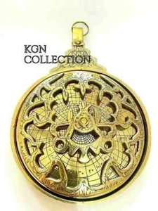 Antique Brass Arabic Astrolabe Vintage Islamic Navigation Astrological Calendar - Picture 1 of 5