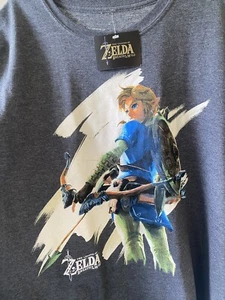 The Legend of Zelda Tshirt Breath of the Wild Nintendo Cott Black Men's 3XL NWT - Picture 1 of 5