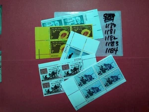 U. S. plate blocks 1180, 1181, 1182, 1183, 184 - comb. shipping! - Picture 1 of 1