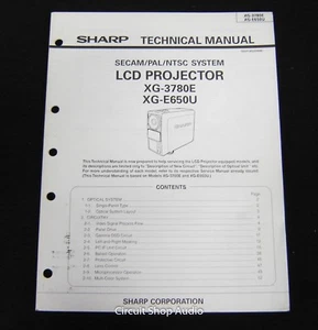 Original Sharp XG-3780E / XG-E650U LCD Projector Technical Manual - Picture 1 of 1