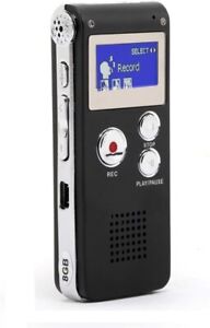 Enregistreur Vocal Numérique Portable Dictaphone Audio Microphone LCD MP3 FRANCE