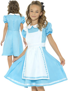 Girls Wonderland Princess Costume Alice In Fancy Dress Kids World Book Day