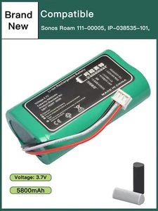 5800mAh Battery Replacement for Sonos Roam 111-00005 IP-038535-101 (Speaker) - Picture 1 of 6
