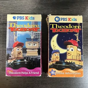 Vintage PBS Kids Theodore Tugboat Lot Of 2 Rare OOP HTF VHS VTG Nighttime Adven - Picture 1 of 7