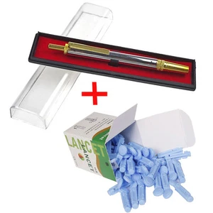 Twist Off Stainless Steel Pen + Blood Lancets Massage Cupping Therapy Blood test - Picture 1 of 10