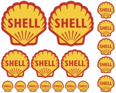 DECALS AUFKLEBER BOGEN " SHELL" VINTAGE 205x165MM - Bild 1 von 2