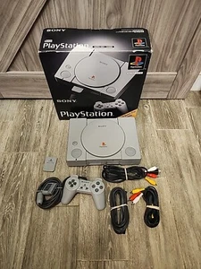 Sony Playstation 1 Complete in Box Launch Model PS1 SCPH-1001 W/ Extras - Picture 1 of 12