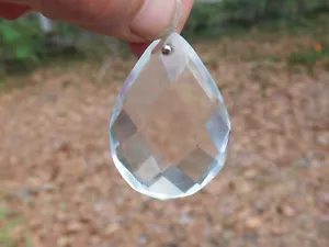 1 Chandelier Glass Teardrop Bead Crystal 2" x 1 3/8" x 1/2" *More Available* - Picture 1 of 3