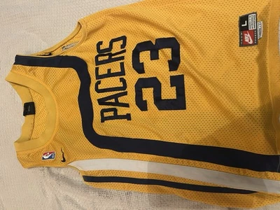 Yellow Indiana Pacer Ron Artest Jersey #23 Fit like adult small - Image 1 of 2