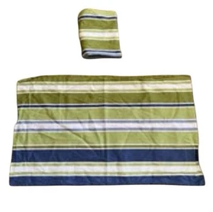 Pottery Barn Porto Streifen Standard Schein blau grün Landhaus Mix Paar Set - Bild 1 von 1