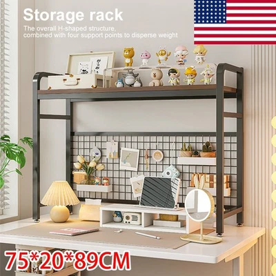 Estante de escritorio de metal 35" organizador de escritorio estante estante de exhibición estantería Foto 1 de 4