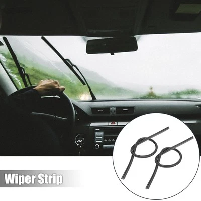 For Car 650mm 26inch 8x10mm 3 Section Rubber Windshield Wiper Blade Refills 2pcs - Image 1 of 4