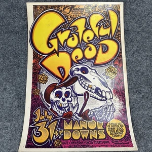 Póster de colección Grateful Dead Manor Downs 1982 ORIGINAL Micael Priest AOR 4.159 - RARO - Imagen 1 de 8