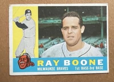 1960 Topps #281 Ray Boone Milwaukee Braves B2 - Image 1 of 2