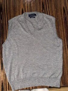 Pringle Lamb Wool Sweater Vest Pullover Mens Size Medium Blue Made In Scotland - Picture 1 of 5