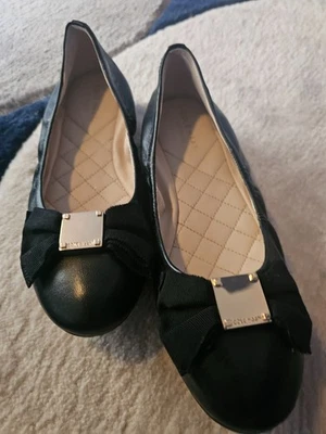 Women’s Cole Haan Tali Bow Front Black Leather Ballet Flat Size 7 - Image 1 of 4