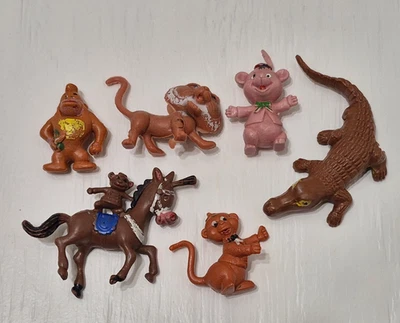Lot of Vintage 1960s 1970s Plastic Animal Toys Figures Carnival Tiger Monkey - Image 1 of 2
