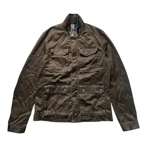 Ted Baker Field Wax Jacket Size 3 Medium Mens Full Zip Brown Outdoor - Picture 1 of 7