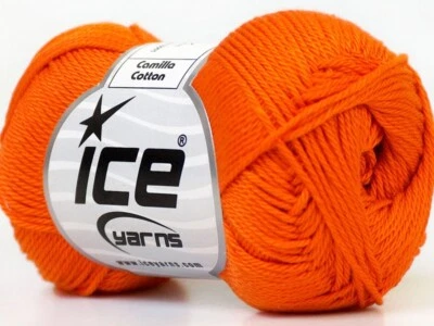 Лот из 6 мотков хлопчатобумажной пряжи Camilla тонкая 6x50 г оранжевая - Изображение 1 из 4