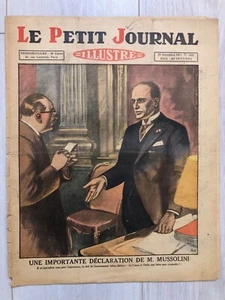 LE PETIT JOURNAL 1927 # 1931 Declaration de Benito Mussolini - Picture 1 of 2
