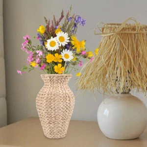 Straw Rush Vase Dried Flower Wicker for Plants Sports Eyeglass Chain - Picture 1 of 12