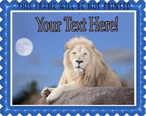 White Lion - Edible Cake Topper or Cupcake Topper - Picture 1 of 16