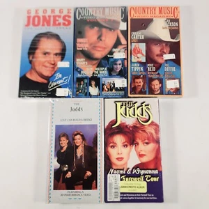 New Sealed Vintage VHS County Music Lot Judds Jones Yoakam Jackson - Picture 1 of 14