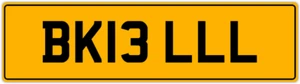 KELL KELLY KEL KELS KELSEY KELLIE KL PRIVATE REGISTRATION NUMBER PLATE BK13 LLL - Picture 1 of 4