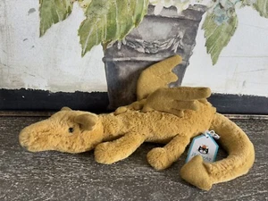 Jellycat Little Small GOLDEN Dragon ๐ Soft Plush NWT HTF AUTHENTIC Dust Bag - Picture 1 of 6