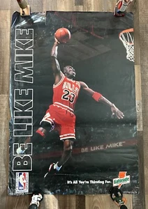 Vintage Rare 1992 NBA Michael Jordan Gatorade “Be Like Mike" Poster - Picture 1 of 9