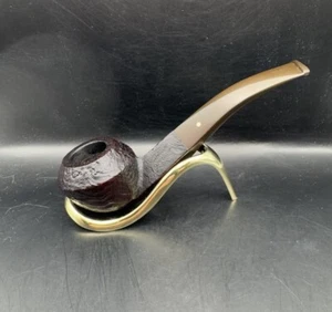 Estate Pipe: 1970 Dunhill P F/T Shell Briar ④S Rusticated - Bent Shape - Picture 1 of 10