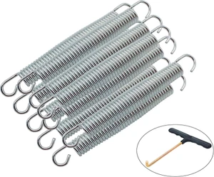 6.5" Trampoline Spring Heavy-Duty Galvanized Steel Trampoline Accessories 10Pcs - Picture 1 of 6