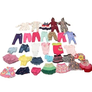 Lot Of Mixed Infant Baby Girl Clothes 12 Months: 32 Mixed Clothing Pieces Total - Picture 1 of 7