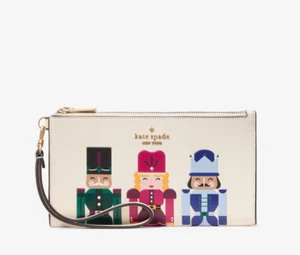 Kate Spade Oh What Fun Nutcracker Double Zip Wristlet Holiday Christmas Gift - Picture 1 of 3
