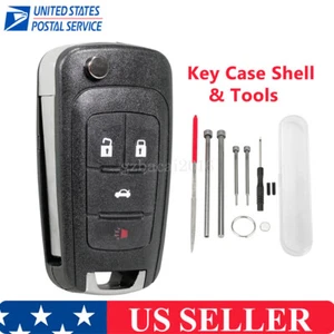 Replacement Remote Key Shell Case Fob for Chevy Camaro Cruze Sonic Impala Malibu - Picture 1 of 13