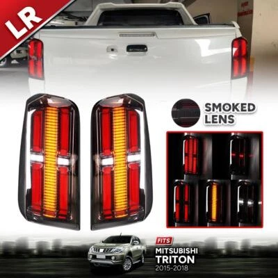 Lámpara de luz trasera LED con lente ahumada para camioneta Mitsubishi Triton L200 2015-2018 Foto 1 de 4