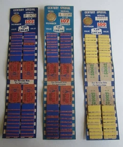 Lot of 3 Old Vintage 1940's - CENTURY SPECIAL - Pull Tab - Game CARDS - Picture 1 of 2
