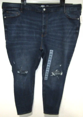 NWT OLD NAVY ROCKSTAR SUPER SKINNY MID-RISE DENIM JEANS WOMENS PLUS SIZE 28 - Image 1 of 4