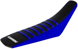 1998-2002 Yamaha YZF 426 400 250 Seat Cover BLUE SIDE / BLACK TOP / BLUE RIB #76 - Picture 1 of 2