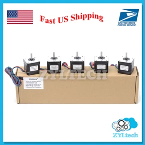US Shipping 5X Nema17 Stepper Motor 1.5 A 0.42 Nm 59 ozin for 3D printer and CNC - Imagen 1 de 4
