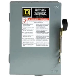 Square D 30A Plug Fusible 120/240V - General Duty Safety Switch ~ D211NCP - Picture 1 of 1