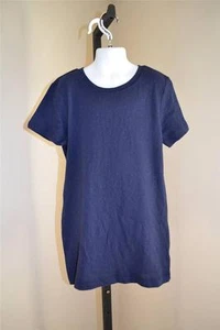 NEW-  FLAW - PLAIN NAVY BLUE ADIDAS  youth MEDIUM M  (10/12)  T-shirt  66OK - Picture 1 of 1