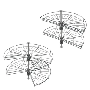 Kitchen carousel corner unit Rotating wire storage shelves 1/2 or 3/4 - Picture 1 of 4