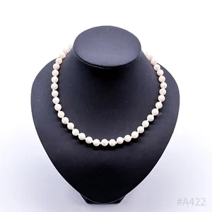 Collana Vintage In Giada Con Riflessi D'Oro E Chiusura In Argento E 44Cm - Foto 1 di 11