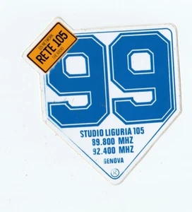 Netz 105 - 99 Studio Liguria 105 Ge 13,5 x 12 AUFKLEBER STICKER NEU ORIGINAL - Bild 1 von 2