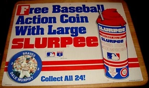 1984 7-ELEVEN Display DALE MURPHY 2 sided 3D Lenticular Atlanta BRAVES (C) - Picture 1 of 4
