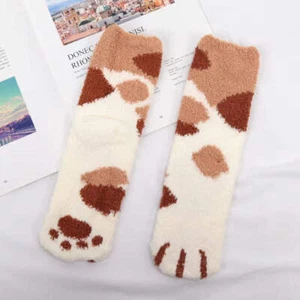 Kawaii Cartoon Socks for Women Cute 3D Dog Cat Paw Pattern Female Warm Funny Soc - Picture 1 of 7