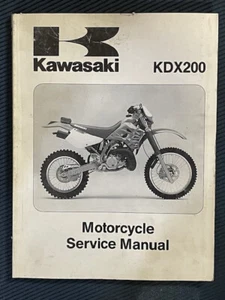 Sm479 Kawi KDX200 Motorcycle Service Manual 99924-1181-01 - Bild 1 von 2