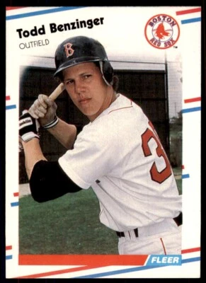 1988 Fleer Todd Benzinger Rookie Boston Red Sox #344 - Image 1 of 2